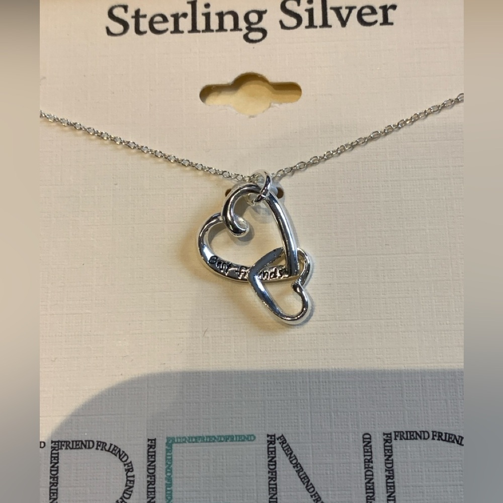 Sterling Silver "Best Friend" Heart Necklace